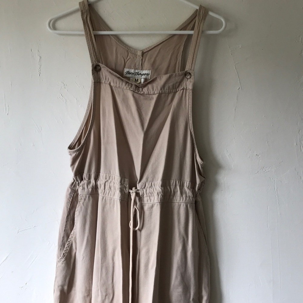 Norm Thompson khaki jumper overall size med